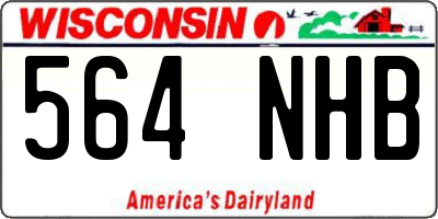 WI license plate 564NHB