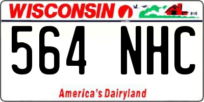 WI license plate 564NHC