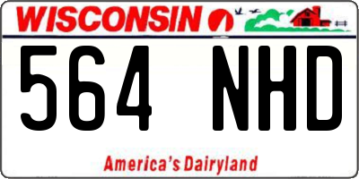 WI license plate 564NHD