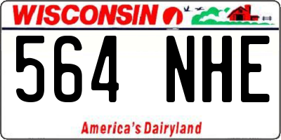 WI license plate 564NHE