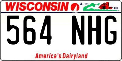 WI license plate 564NHG