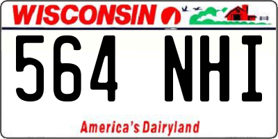 WI license plate 564NHI