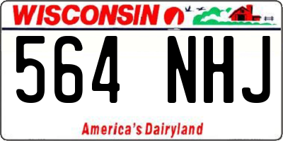 WI license plate 564NHJ