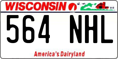 WI license plate 564NHL