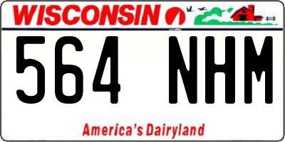 WI license plate 564NHM