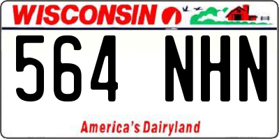 WI license plate 564NHN