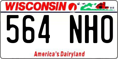 WI license plate 564NHO
