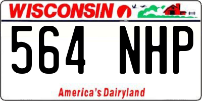 WI license plate 564NHP