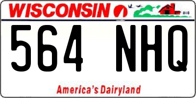 WI license plate 564NHQ