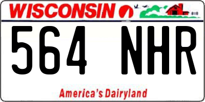 WI license plate 564NHR