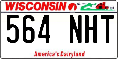 WI license plate 564NHT