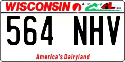 WI license plate 564NHV