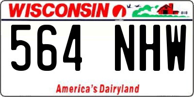 WI license plate 564NHW