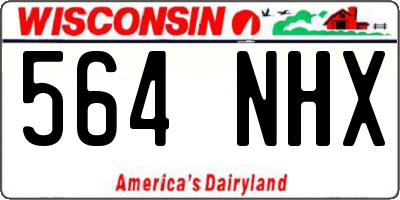 WI license plate 564NHX