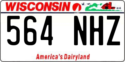 WI license plate 564NHZ