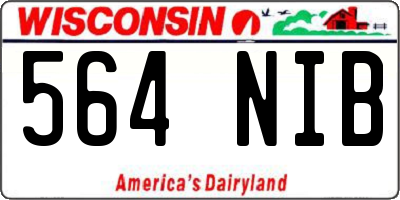 WI license plate 564NIB