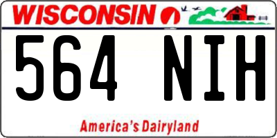 WI license plate 564NIH
