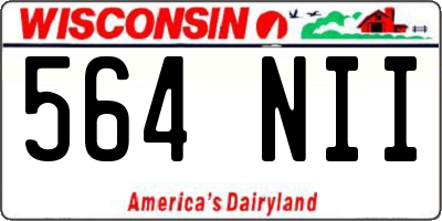 WI license plate 564NII