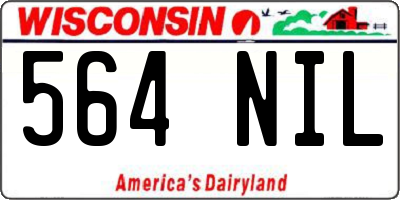 WI license plate 564NIL