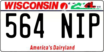 WI license plate 564NIP