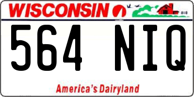 WI license plate 564NIQ