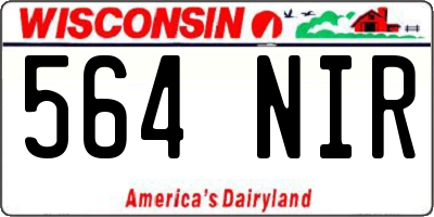 WI license plate 564NIR