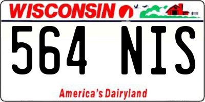 WI license plate 564NIS