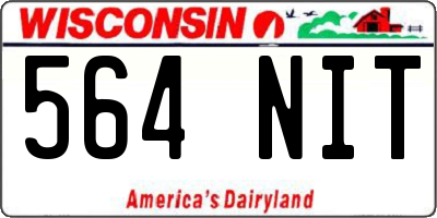 WI license plate 564NIT
