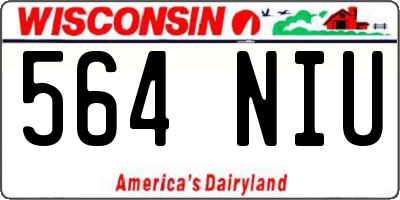 WI license plate 564NIU