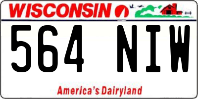 WI license plate 564NIW