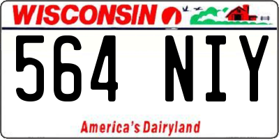 WI license plate 564NIY