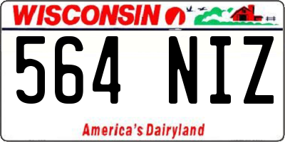 WI license plate 564NIZ