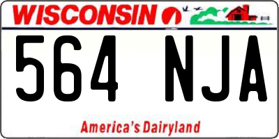 WI license plate 564NJA