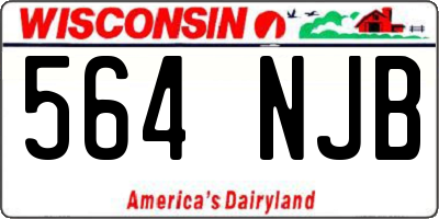 WI license plate 564NJB