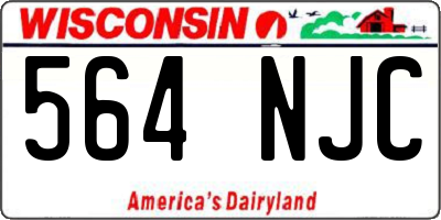 WI license plate 564NJC