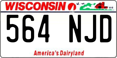 WI license plate 564NJD