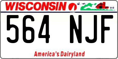 WI license plate 564NJF