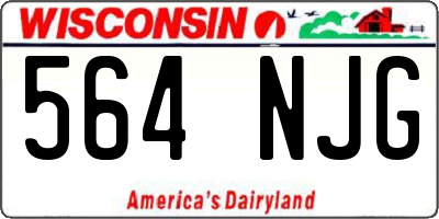 WI license plate 564NJG