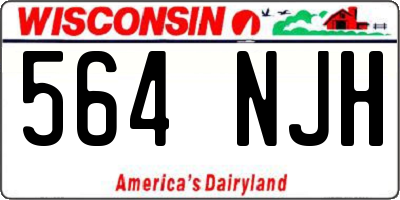 WI license plate 564NJH