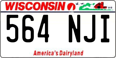 WI license plate 564NJI