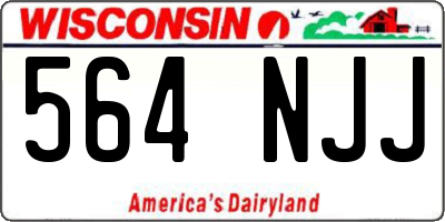 WI license plate 564NJJ