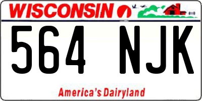 WI license plate 564NJK