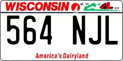 WI license plate 564NJL
