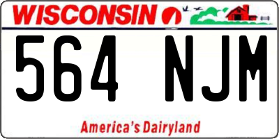 WI license plate 564NJM