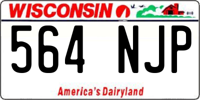 WI license plate 564NJP