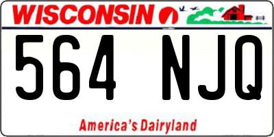 WI license plate 564NJQ