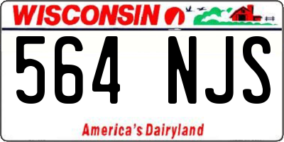 WI license plate 564NJS
