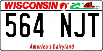 WI license plate 564NJT