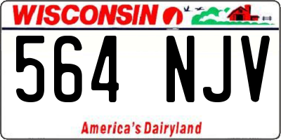 WI license plate 564NJV