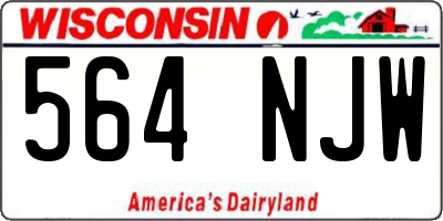 WI license plate 564NJW